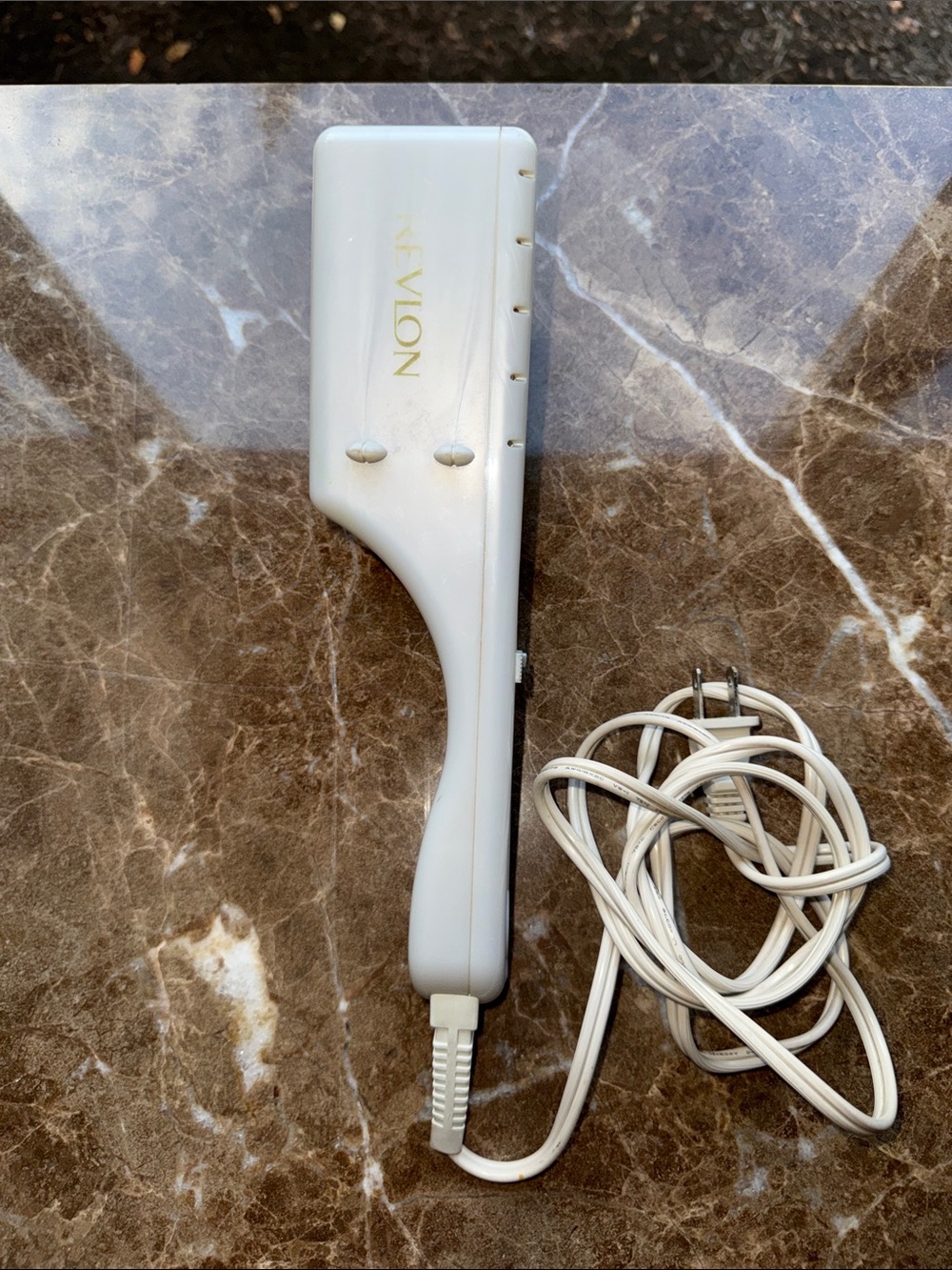 Revlon White Corded Hair Straightening Brush